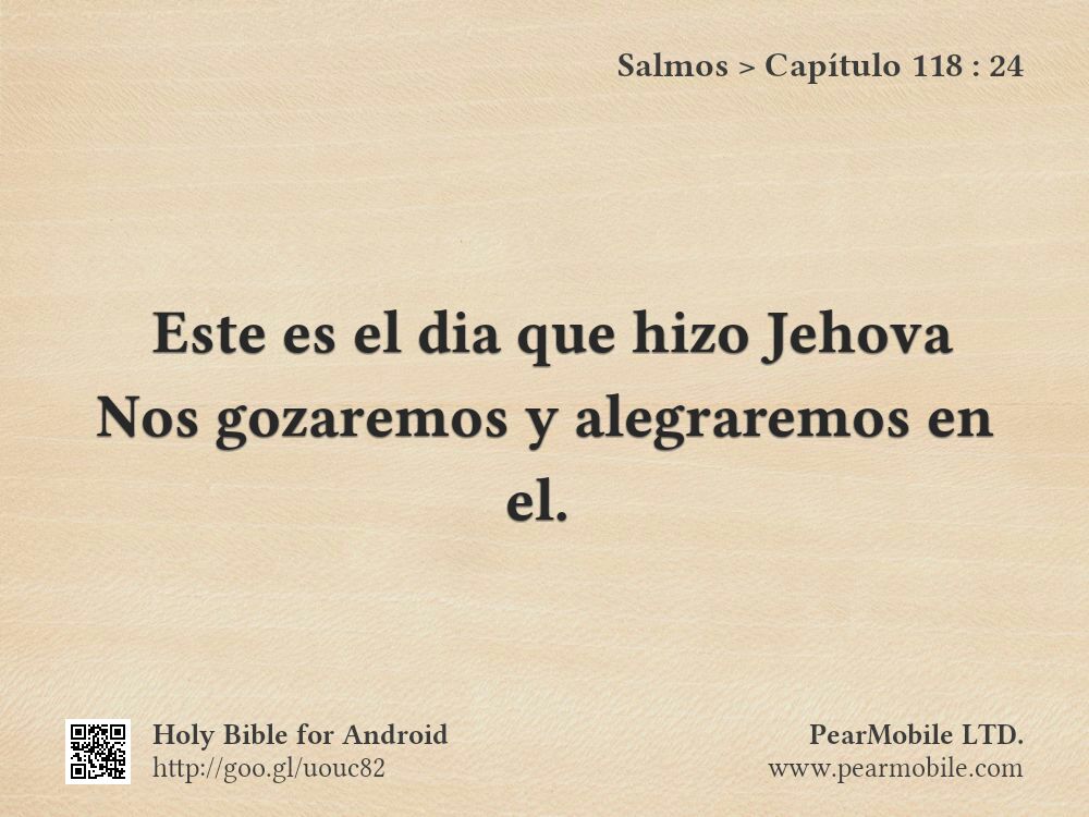 Salmos, Capítulo 118:24